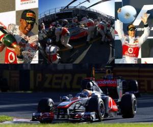 puzzel Lewis Hamilton - McLaren - Melbourne, Australië Grand Prix (2011) (2e plaats)
