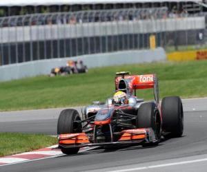 puzzel Lewis Hamilton - McLaren - Montreal 2010