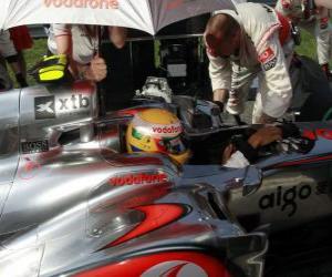 puzzel Lewis Hamilton - McLaren - Monza 2010