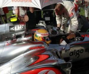 puzzel Lewis Hamilton - McLaren - Monza 2010