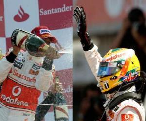 puzzel Lewis Hamilton - McLaren - Silverstone 2010 (2e plaats)