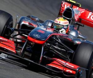 puzzel Lewis Hamilton - McLaren - Silverstone 2010