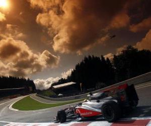 puzzel Lewis Hamilton - McLaren - Spa-Francorchamps 2010