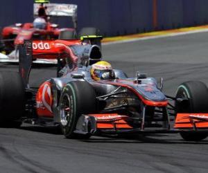 puzzel Lewis Hamilton - McLaren - Valencia 2010