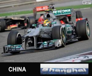 puzzel Lewis Hamilton - Mercedes - 2013 Chinese Grand Prix, 3e ingedeeld