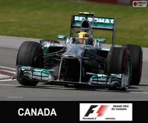 puzzel Lewis Hamilton - Mercedes - 2013 Canadese Grand Prix, 3e ingedeeld