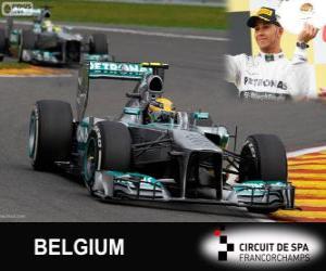puzzel Lewis Hamilton - Mercedes - 2013 Belgische Grand Prix, 3e ingedeeld