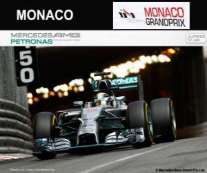 puzzel Lewis Hamilton - Mercedes - Grand Prix van Monaco 2014, 2e ingedeeld