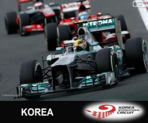 puzzel Lewis Hamilton - Mercedes - Korea internationale Circuit, 2013