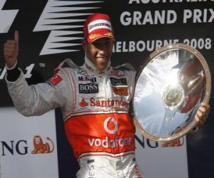 puzzel Lewis Hamilton op het podium