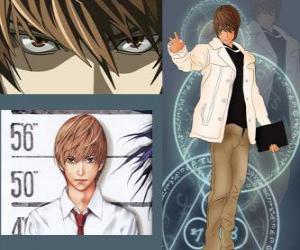 puzzel Light Yagami ook bekend als Kira, de protagonist van de anime Death Note