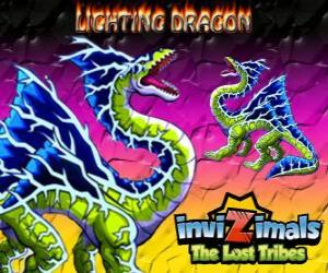 puzzel Lightning Dragon. Invizimals The Lost Tribes. Dit Dragon invizimal domineert de kracht van bliksem en donder