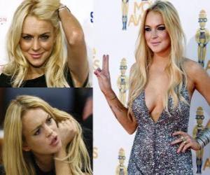 puzzel Lindsay Lohan is een actrice, model en zangeres, een Amerikaan.