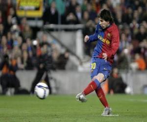 puzzel Lionel Messi een bal