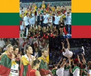 puzzel Litouwen, 3e plaats van de 2010 FIBA World, Turkije