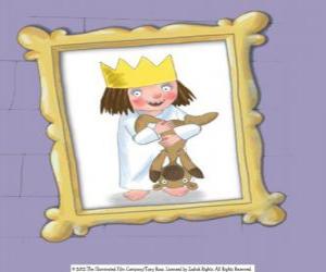 puzzel Little Princess, kleine prinses en haar teddybeer