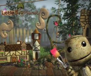 puzzel LittleBigPlanet, videogame waarin de karakters zijn poppen genaamd Sackboys of Sackgirls