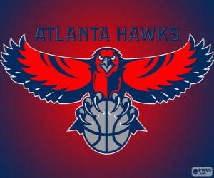 puzzel Logo Atlanta Hawks, NBA-team. Southeast Division, Eastern Conference