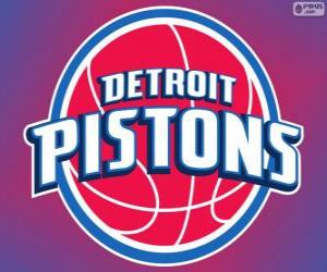 puzzel Logo Detroit Pistons, NBA-team. Central Division, Eastern Conference