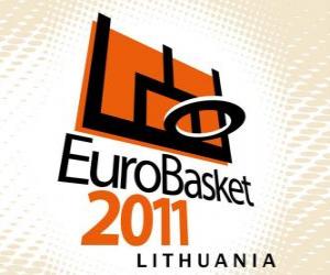 puzzel Logo EuroBasket 2011 Litouwen. Basketbal Europees Kampioenschap 2011. Fiba Europe