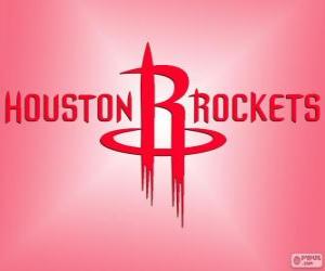 puzzel Logo Houston Rockets, NBA-team. Southwest Division, Western Conference