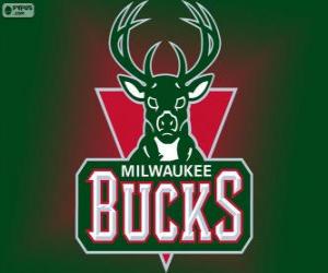 puzzel Logo Milwaukee Bucks, NBA-team. Central Division, Eastern Conference