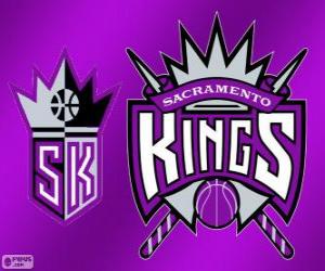 puzzel Logo Sacramento Kings, NBA-team. Pacific Division, Western Conference