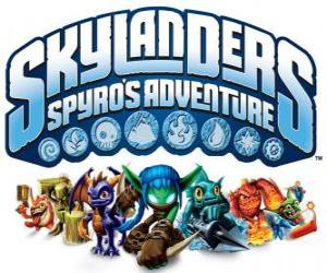 puzzel Logo van de video game van Spyro de draak, Skylanders: De avonturen van Spyro