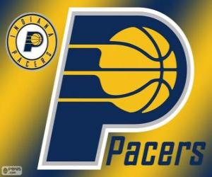 puzzel Logo van Indiana Pacers NBA-team. Central Division, Eastern Conference