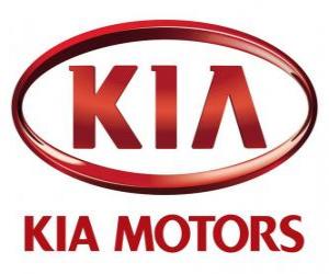 puzzel Logo van KIA Motors, Zuid-Koreaanse autofabrikant