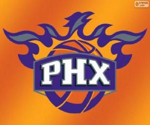 puzzel Logo van Phoenix Zonnen, NBA-team. Pacific Division, Western Conference