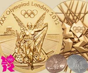 puzzel Londen 2012 medailles