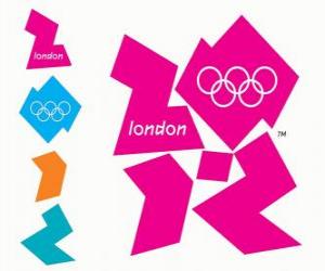 puzzel Londen 2012 Olympische Zomerspelen Logo. Spelen van de XXX Olympiade