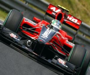 puzzel Lucas di Grassi - Virgin - 2010 Hongaarse Grand Prix