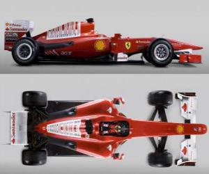 puzzel Luchtfoto zijaanzicht van Ferrari F10