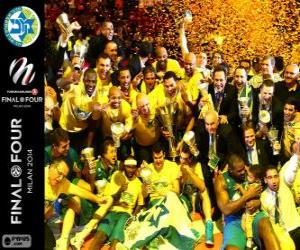 puzzel Maccabi Electra Tel Aviv, Euroleague Basketball 2014 kampioen