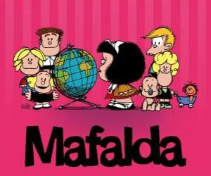 puzzel Mafalda en vrienden