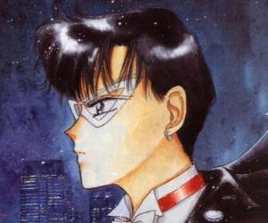 puzzel Mamoru Chiba wordt de held Tuxedo Mask, een gemaskerde man, gekleed in jacquet