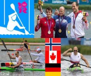 puzzel Mannen kano sprint K1 1.000 m Londen 2012