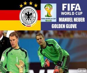 puzzel Manuel Neuer, gouden handschoen. Brazilië 2014 Football World Cup