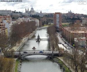 puzzel Manzanares rivier, Madrid