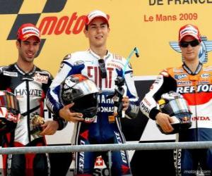 puzzel Marco Melandri in het podium