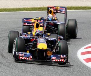 puzzel Mark Webber - Red Bull - Barcelona 2010