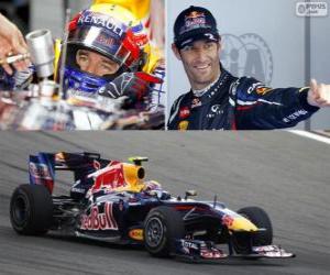 puzzel Mark Webber - Red Bull - Grand Prix van Korea in het zuiden 2012, 2e ingedeeld