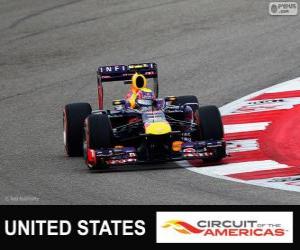 puzzel Mark Webber - Red Bull - Grand Prix van Verenigde Staten 2013, 3e ingedeeld