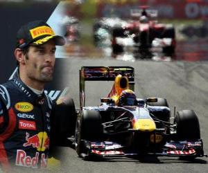 puzzel Mark Webber - Red Bull - Istanbul, Turkije Grand Prix (2011) (2e plaats)