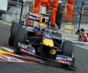 puzzel Mark Webber - Red Bull - Monte-Carlo 2010