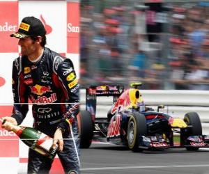 puzzel Mark Webber - Red Bull - Silverstone Grand Prix van Groot-Brittannië (2011) (3e plaats)