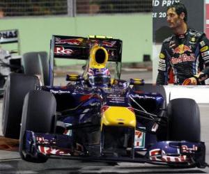 puzzel Mark Webber - Red Bull - Singapore 2010 (3e plaats)
