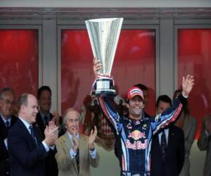 puzzel Mark Webber vierde zijn overwinning in Monte-Carlo, Monaco Grand Prix (2010)